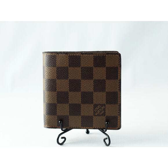 Authentic LOUIS VUITTON Marco Bifold Wallet Spain Damier Ebene CA5007 w/dustbag - Picture 1 of 11